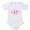 Body bianco neonato "linea Simplex" rosa