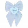 Fiocco Nascita con cuore in plexiglass "linea simplex" azzurro