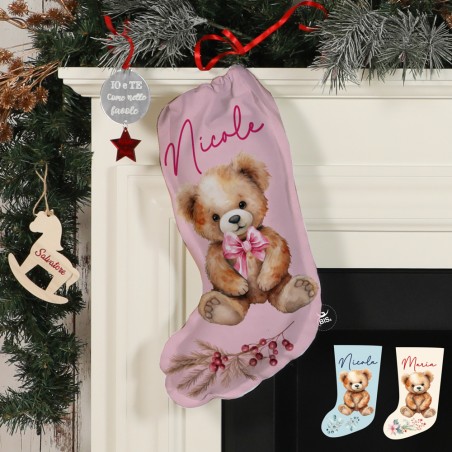 Calza Befana in panno "Linea Xmas Magic"