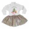 Newborn girl Dress, with tulle skirt, "Princess"