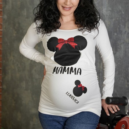 maglia premaman mamma nome bimba