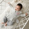 Winter Newborn jumpsuit, with hearts + "I'm daddy's meatball" print.