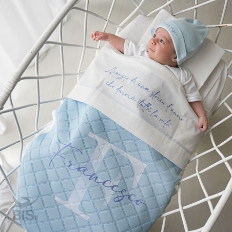 copertina neonato con nome