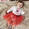 Abitino neonata con tulle "Feliz Navidad"