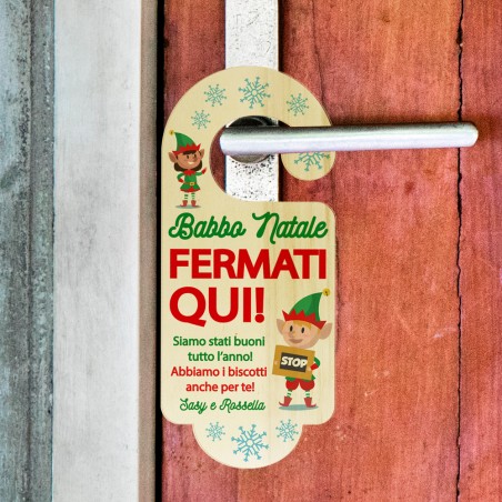 Targa da maniglia "Babbo Natale" da personalizzare