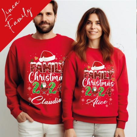 Felpa Uomo/Donna "Linea Family" "Family Christmas 2024"