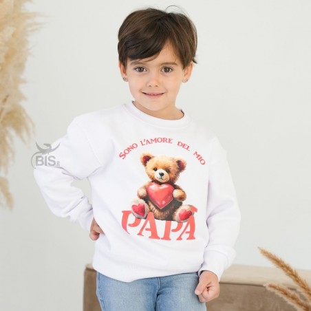 Felpa Bimb/oa "Linea Family" sono l'amore del... da personalizzare