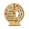 Calendario Perpetuo in Legno | Regalo d'Amore per San Valentino