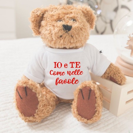 Orsetto Teddy Bear "Io e te come nelle favole" - Regalo Coccoloso per San Valentino