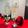Scatola regalo personalizzabile con 2 calici da champagne o prosecco