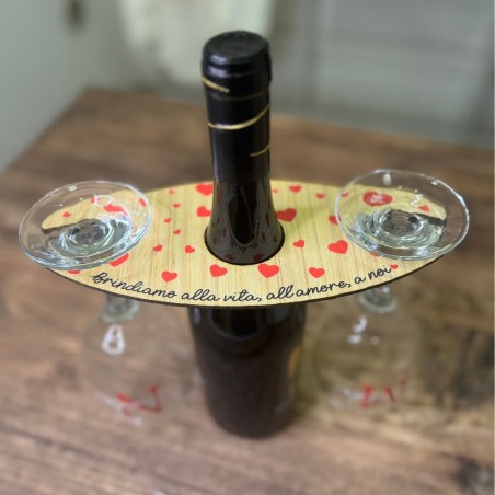 Porta Calici Personalizzato per San Valentino, Anniversario ed Eventi | Brindiamo all'Amore
