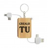 Portachiavi con cavo di ricarica 3 in 1 personalizzabile.