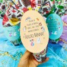 Uovo di Pasqua con dedica personalizzata "La sorpresa è nella pancia"