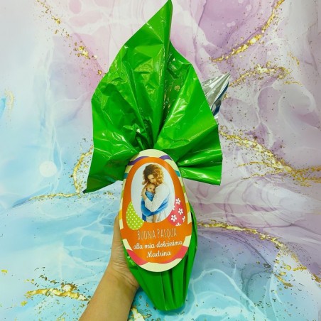Uovo di Pasqua con foto e dedica personalizzata – Speciale Madrina, Zii, Nonni e Padrini