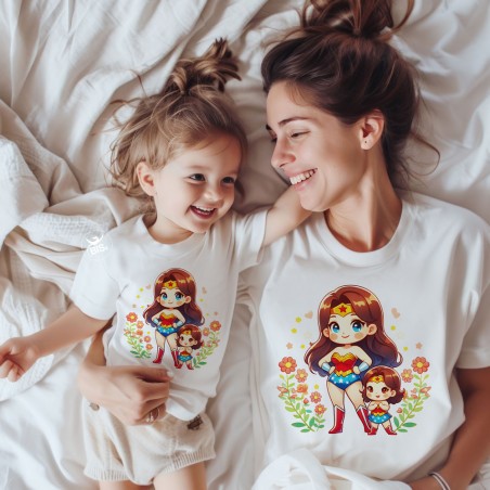 T-shirt Donna "Mom and me Hero"
