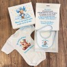 Scatola regalo pieghevole con chiusura magnetica "Prima Festa della Mamma" da personalizzare con body e bavaglino