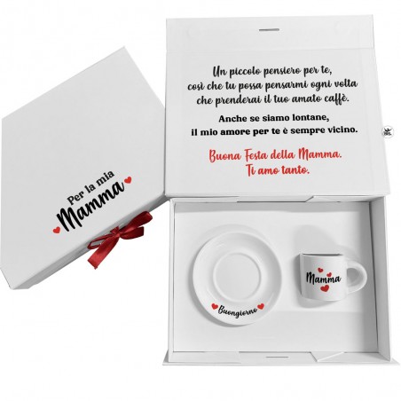 Scatola regalo personalizzata con tazzina e piattino