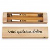 Set penna e matita in bamboo personalizzabili con nome e dedica