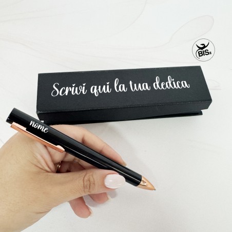 Penna in alluminio " Signature" personalizzabile con astuccio similpelle