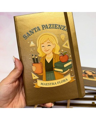 Blocco Note Santa Pazienza Personalizzato – Idea Regalo per Maestre e 