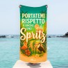 Telo Mare Ironico “Portatemi rispetto e anche uno Spritz” - Microfibra