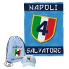 Kit telo mare, cappellino e sacca "Napoli" da personalizzare con nome