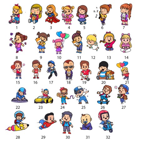 Etichette adesive multiuso "Linea Avatar" da personalizzare