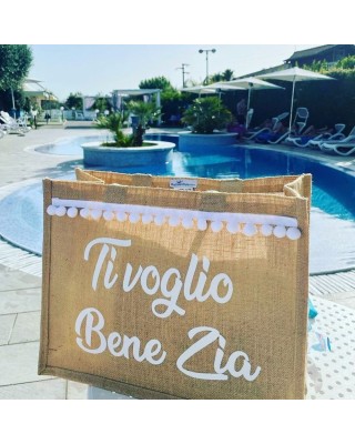 Borsa da Mare con palline applicate da personalizzare con nome