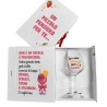 Regalo originale per amica o collega – Gift Box con calice “Bevi e rim