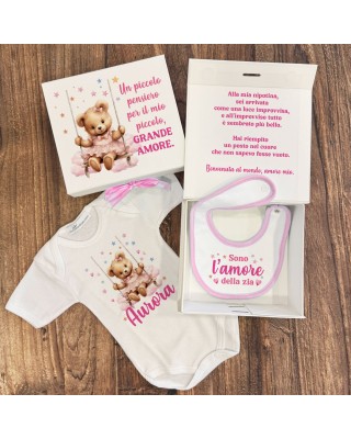 Scatola regalo neonato “Sono l’amore della zia” – Personalizzabile