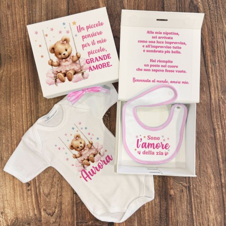 Scatola regalo neonato “Sono l’amore della zia” – Personalizzabile su bis.it