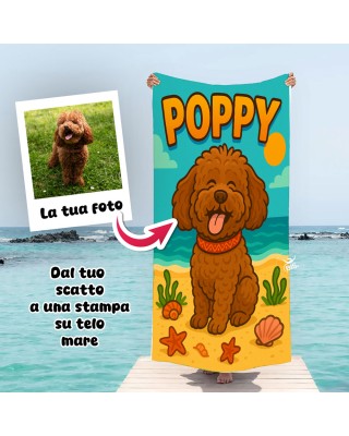 Telo Mare Personalizzato con il Tuo Cane – Illustrazione Cartoon | Bes