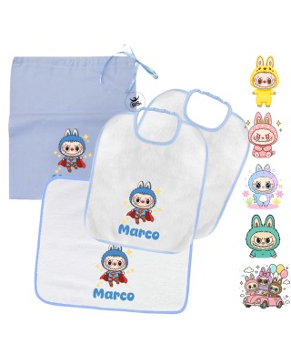 Kit Asilo Personalizzato Linea Mostriciattoli – 4 pezzi con nome