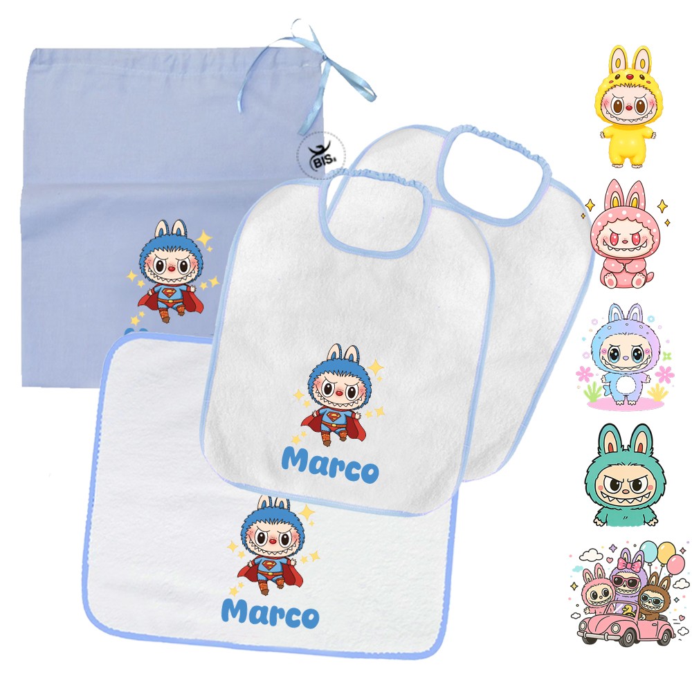 Kit Asilo Personalizzato Linea Mostriciattoli – 4 pezzi con nome