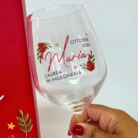 Regalo Laurea Personalizzato con Calice e Scatola – Nome, Corso e Data