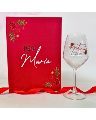 Regalo Laurea Personalizzato con Calice e Scatola – Nome, Corso e Data