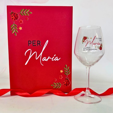Regalo Laurea Personalizzato con Calice e Scatola – Nome, Corso e Data