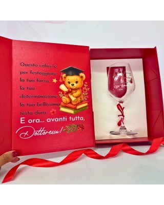 Regalo Laurea Personalizzato con Calice e Scatola – Nome, Corso e Data