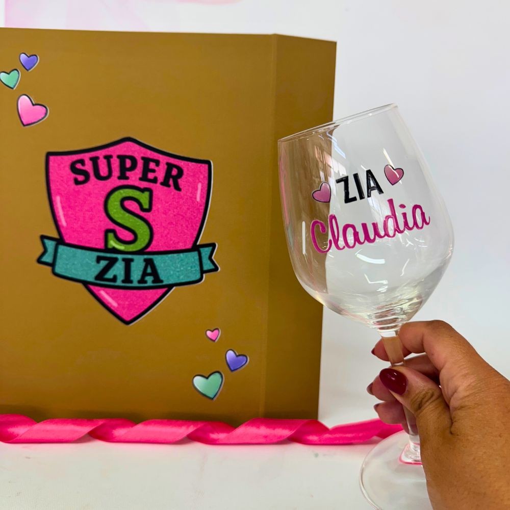 Calice regalo Super Zio o Super Zia  Confezione personalizzabile
