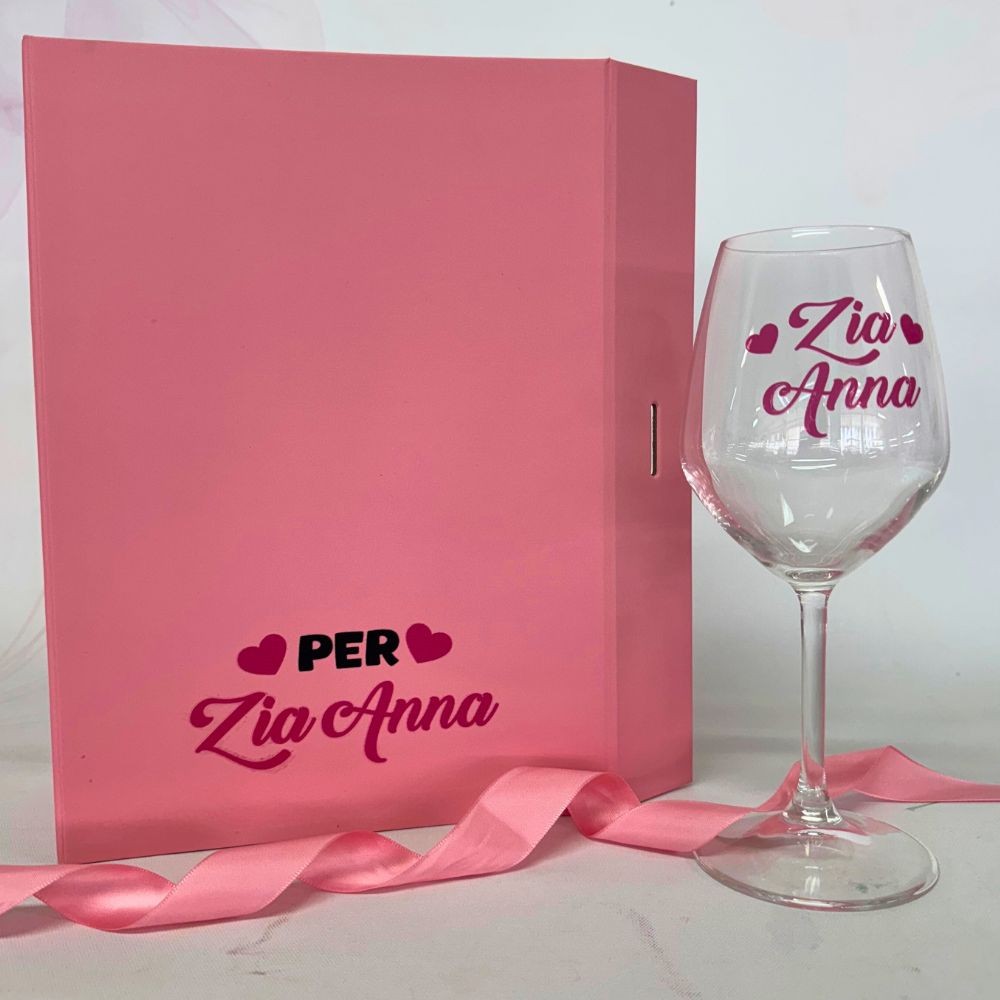 Scatola regalo con calice personalizzato Madrina o Padrino