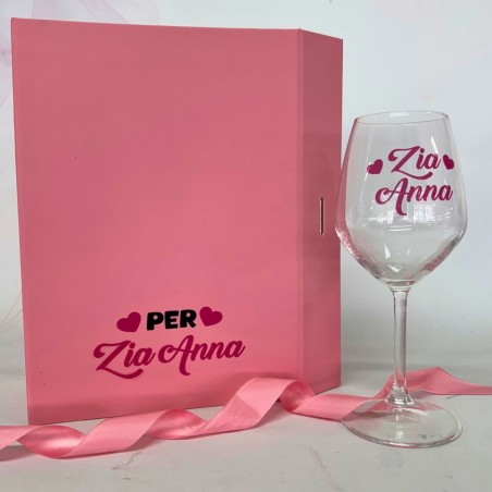 Scatola regalo con calice personalizzato Madrina o Padrino