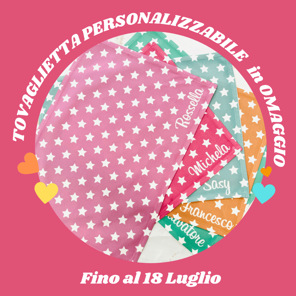 Omaggio TOVAGLIETTA Personalizzabile - fino al 18 Luglio - Specifica la personalizzazione nel campo "ULTERIORI INFORMAZIONI"