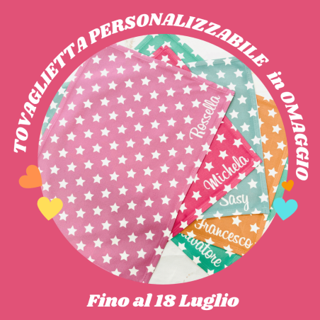 Omaggio TOVAGLIETTA Personalizzabile - fino al 18 Luglio - Specifica la personalizzazione nel campo "ULTERIORI INFORMAZIONI"