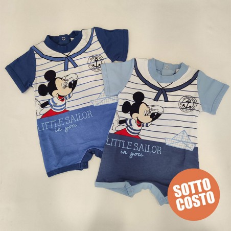 Pagliaccetto estivo "Topolino marinaio" da personalizzare con nome