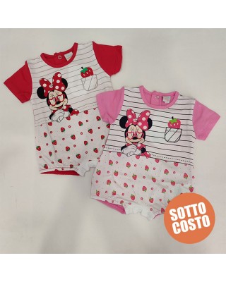 Pagliaccetto estivo "Minnie strawberry" da personalizzare con nome