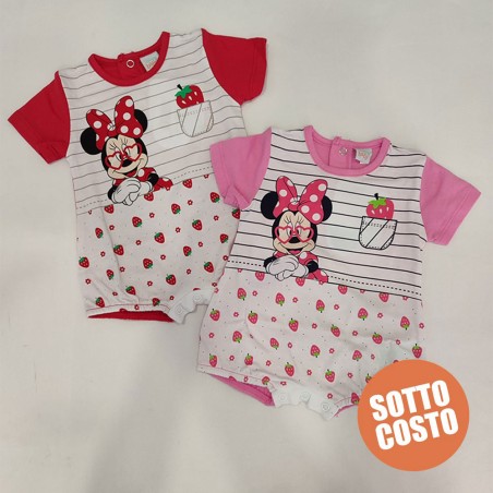 Pagliaccetto estivo "Minnie strawberry" da personalizzare con nome