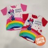Pagliaccetto estivo Minnie arcobaleno con nome