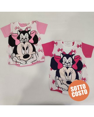Summer romper "Minnie Mouse with kitten"