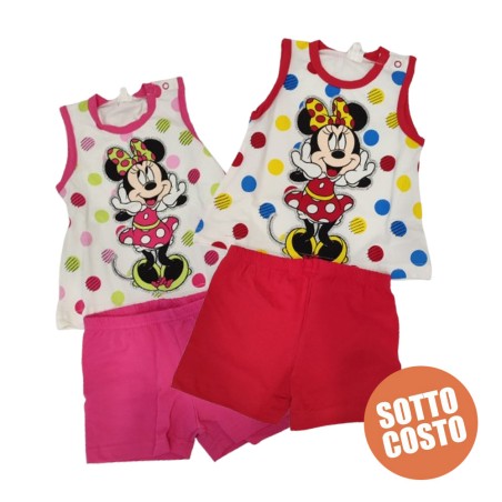 Completino estivo Minnie con stampa glitterata