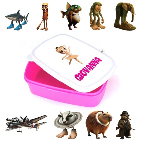 Porta Pranzo Personalizzato con Nome – Linea Brainrot